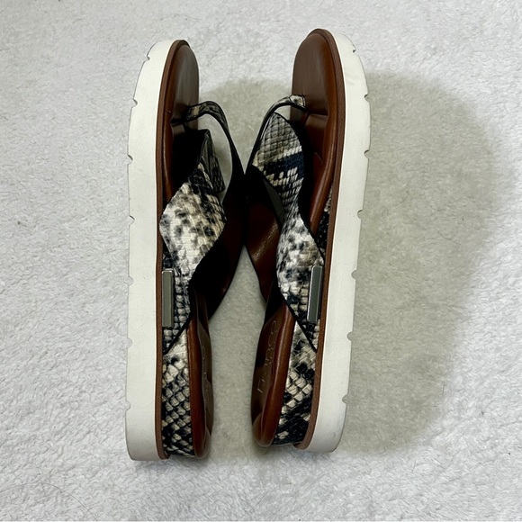 Franco Sarto Darious Snake Print Slide Sandals - Size 8 - Picture 8 of 9